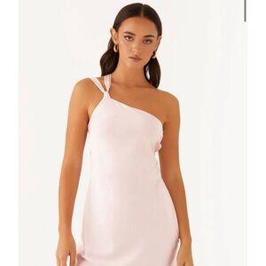 Peppermayo Soft Pink One-Shoulder Dress